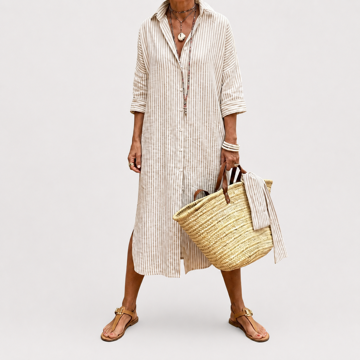 Willow - Elegant Striped Summer Dress
