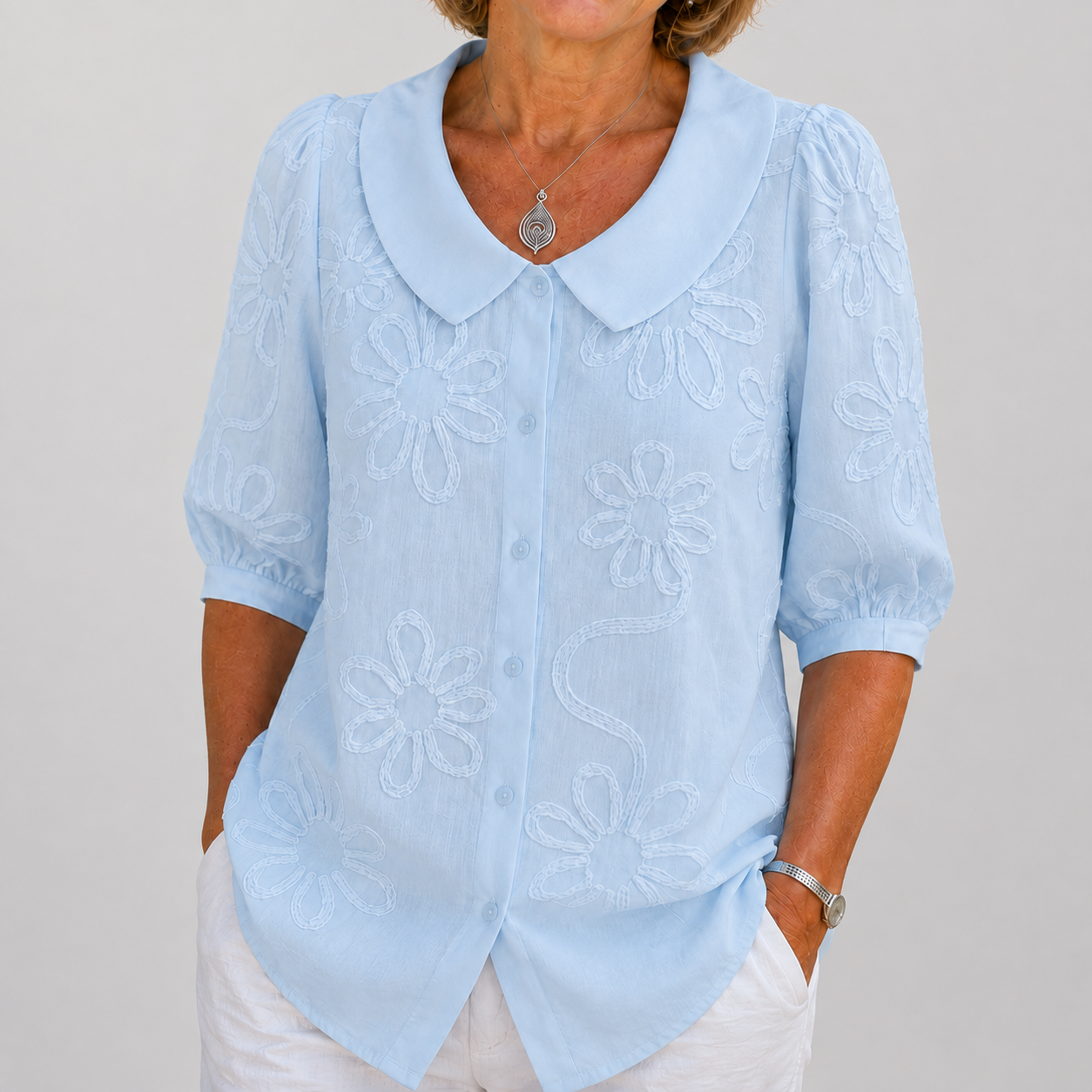 Fiora™ │ Elegant Floral Blouse