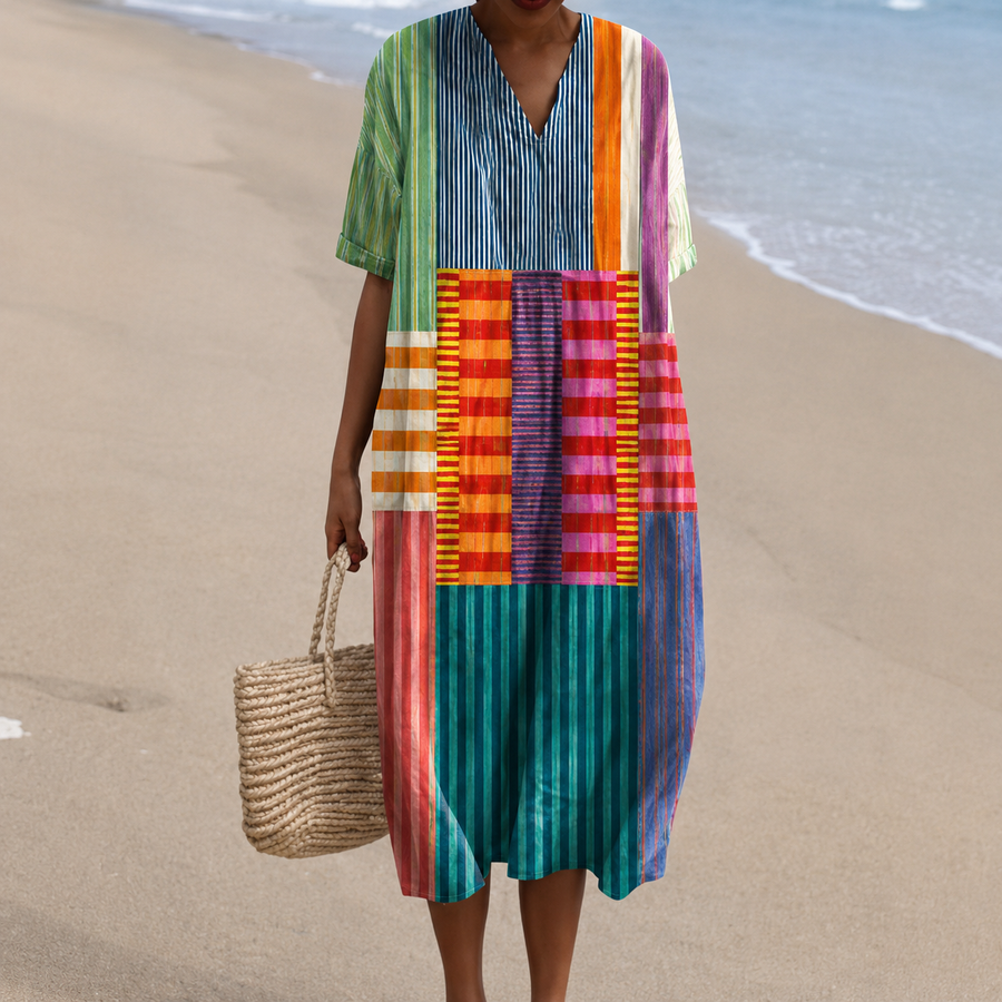 Summer Printed Dress that Enhances