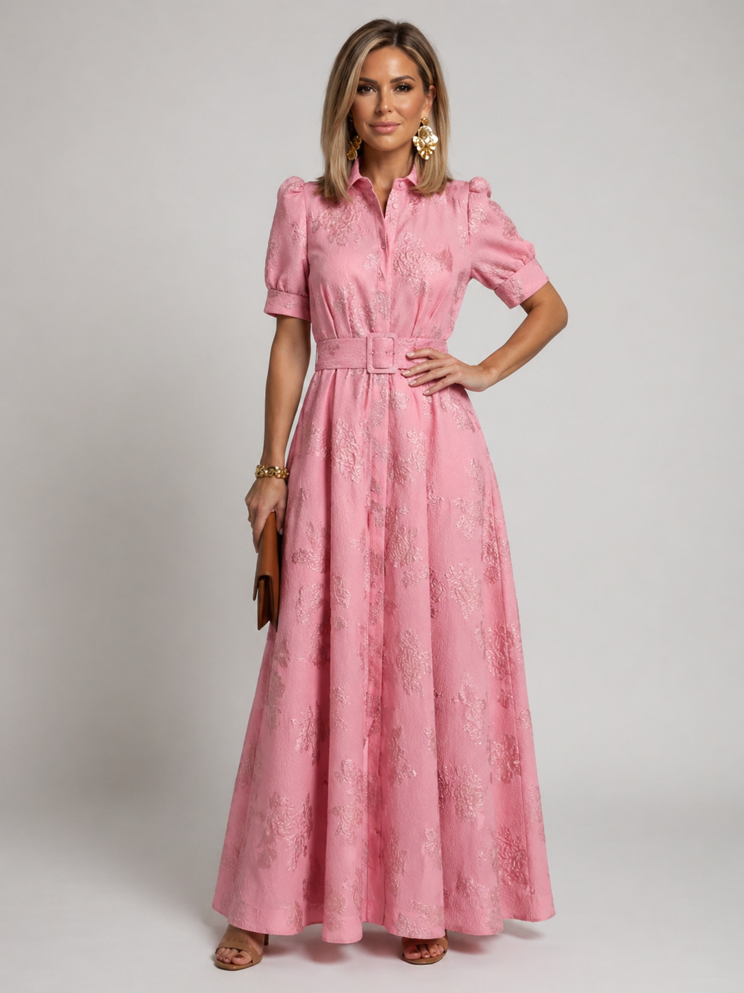 Violet & Grace™ | Belted Floral Maxi Dress