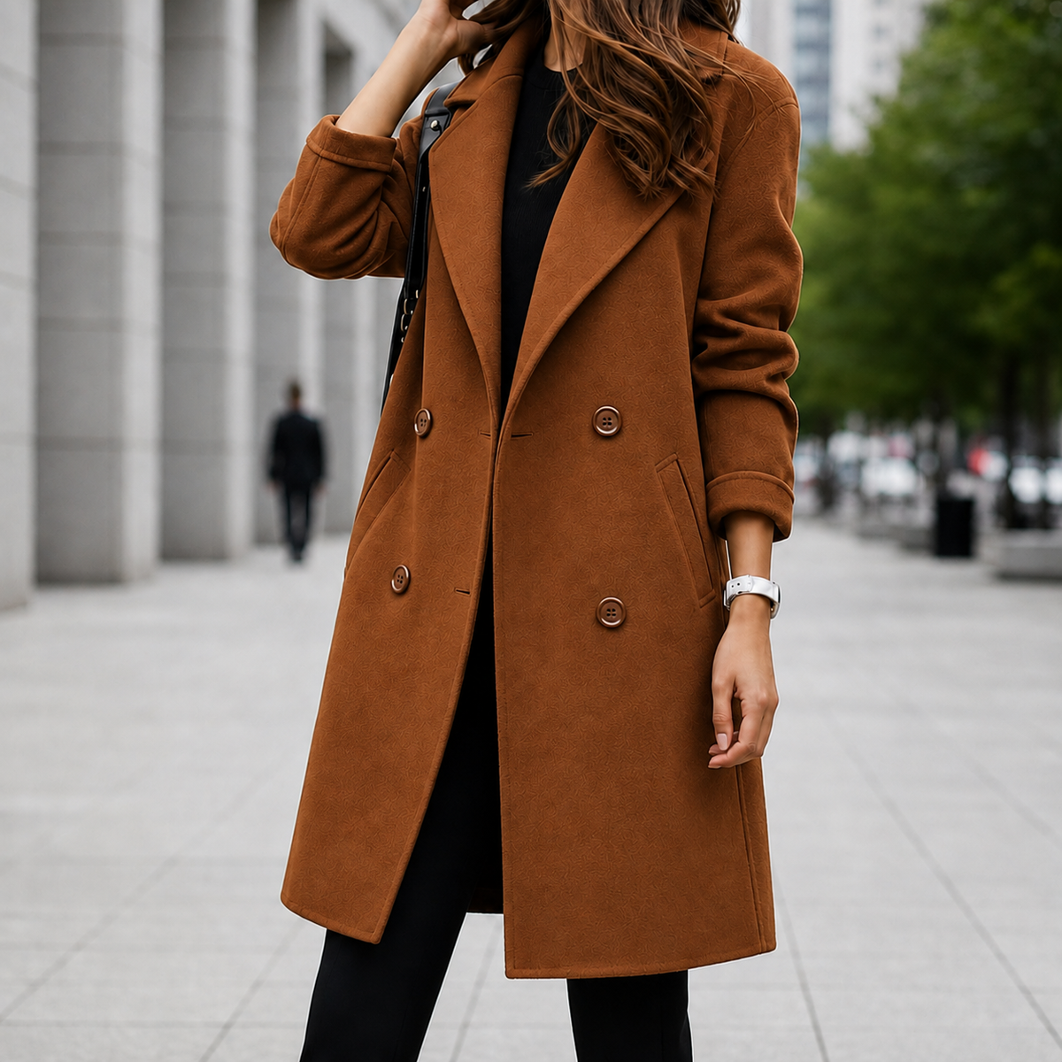 Nora – Double-Breasted Midi Coat
