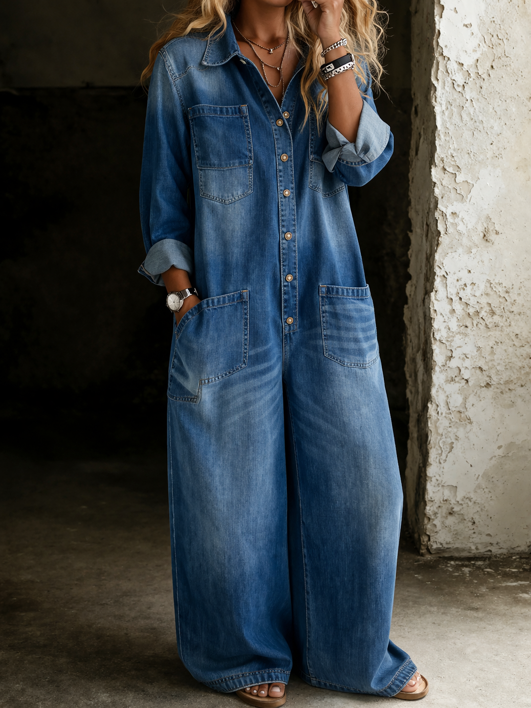 Talia | Relaxed Wide-Leg Jumpsuit