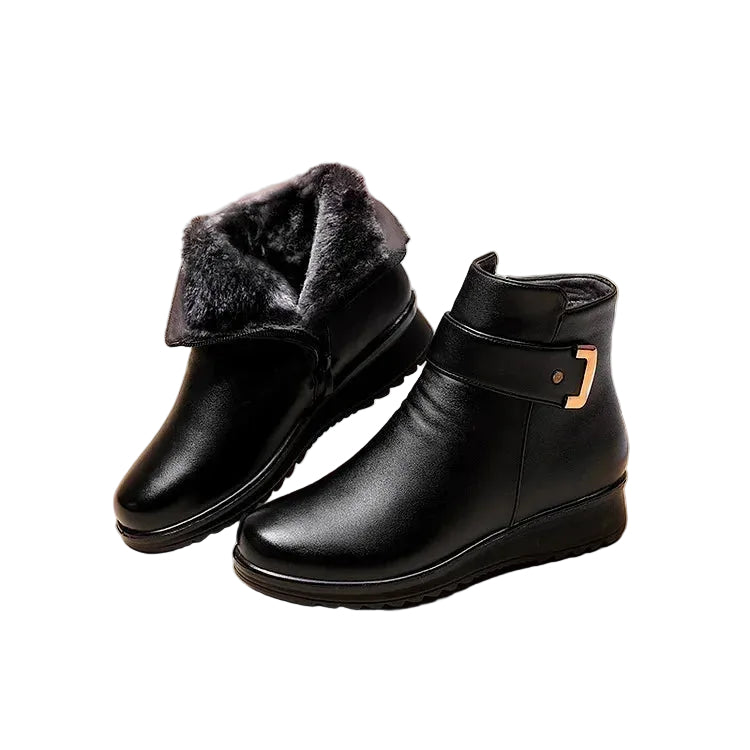 Ella™ | Fleece-Lined | Side-Zip Comfort Ankle Boots