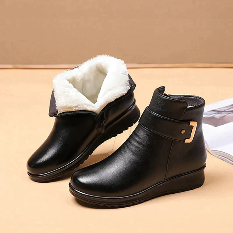 Ella™ | Fleece-Lined | Side-Zip Comfort Ankle Boots
