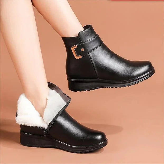 Ella™ | Fleece-Lined | Side-Zip Comfort Ankle Boots