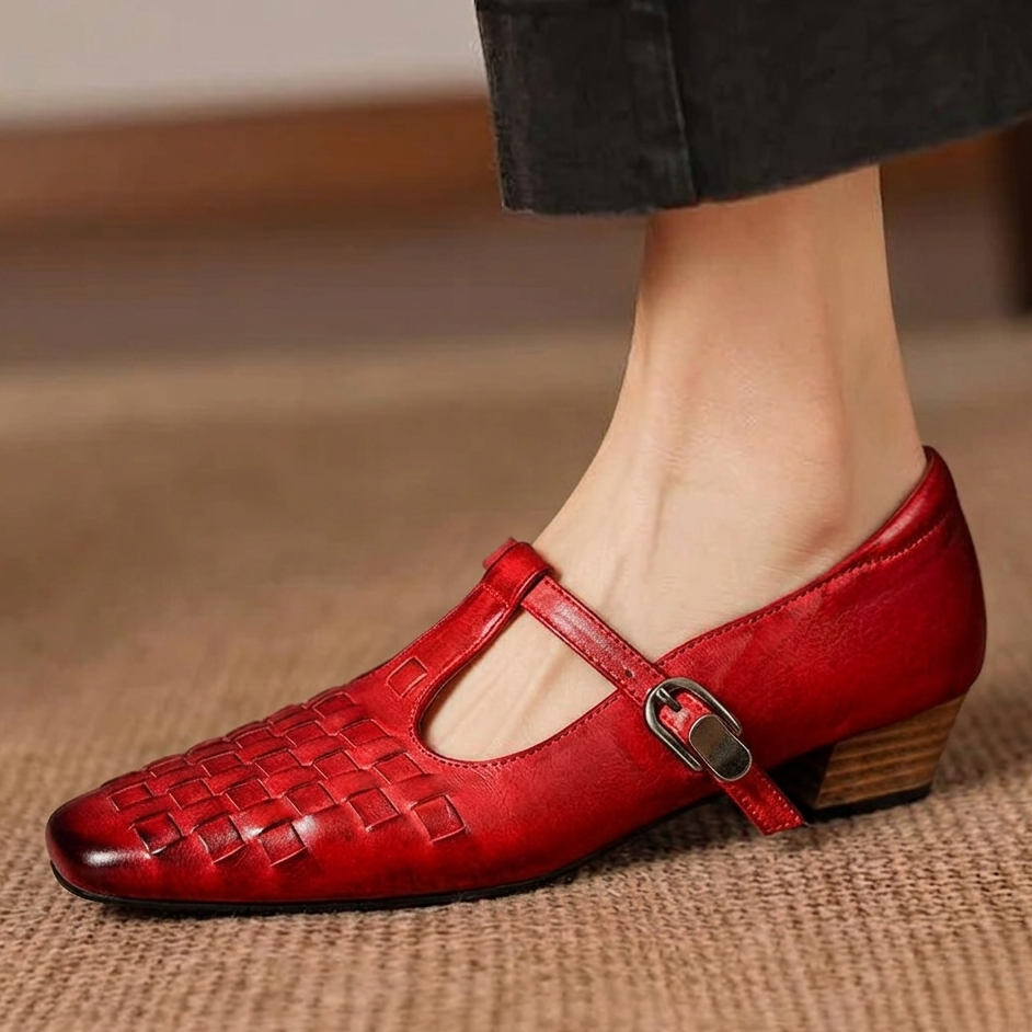 Soretta Genuine Leather Heels