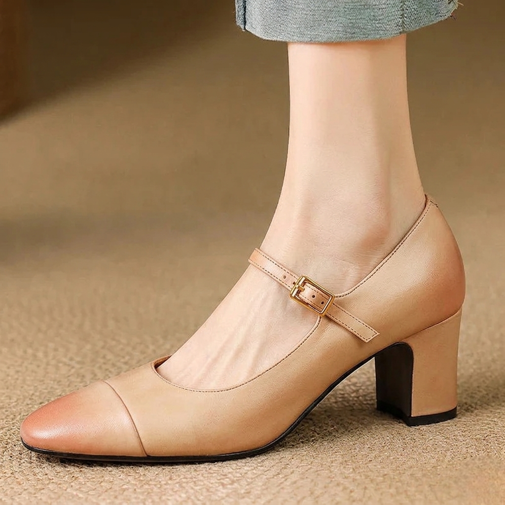Estelle Genuine Leather Heels