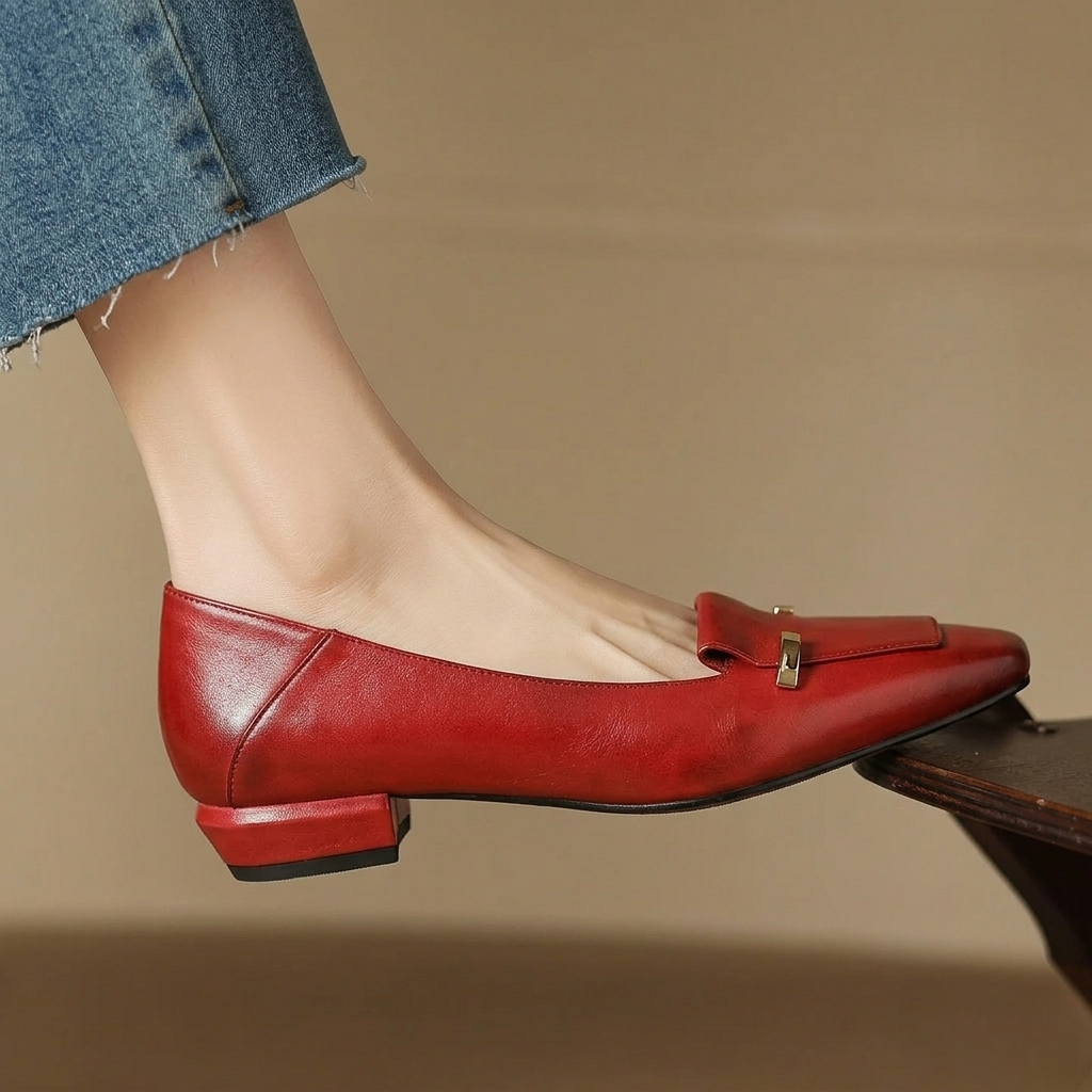 Luciana Genuine Leather Flats
