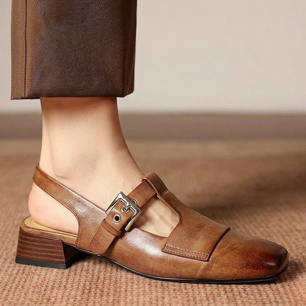 Varetta Genuine Leather Heels