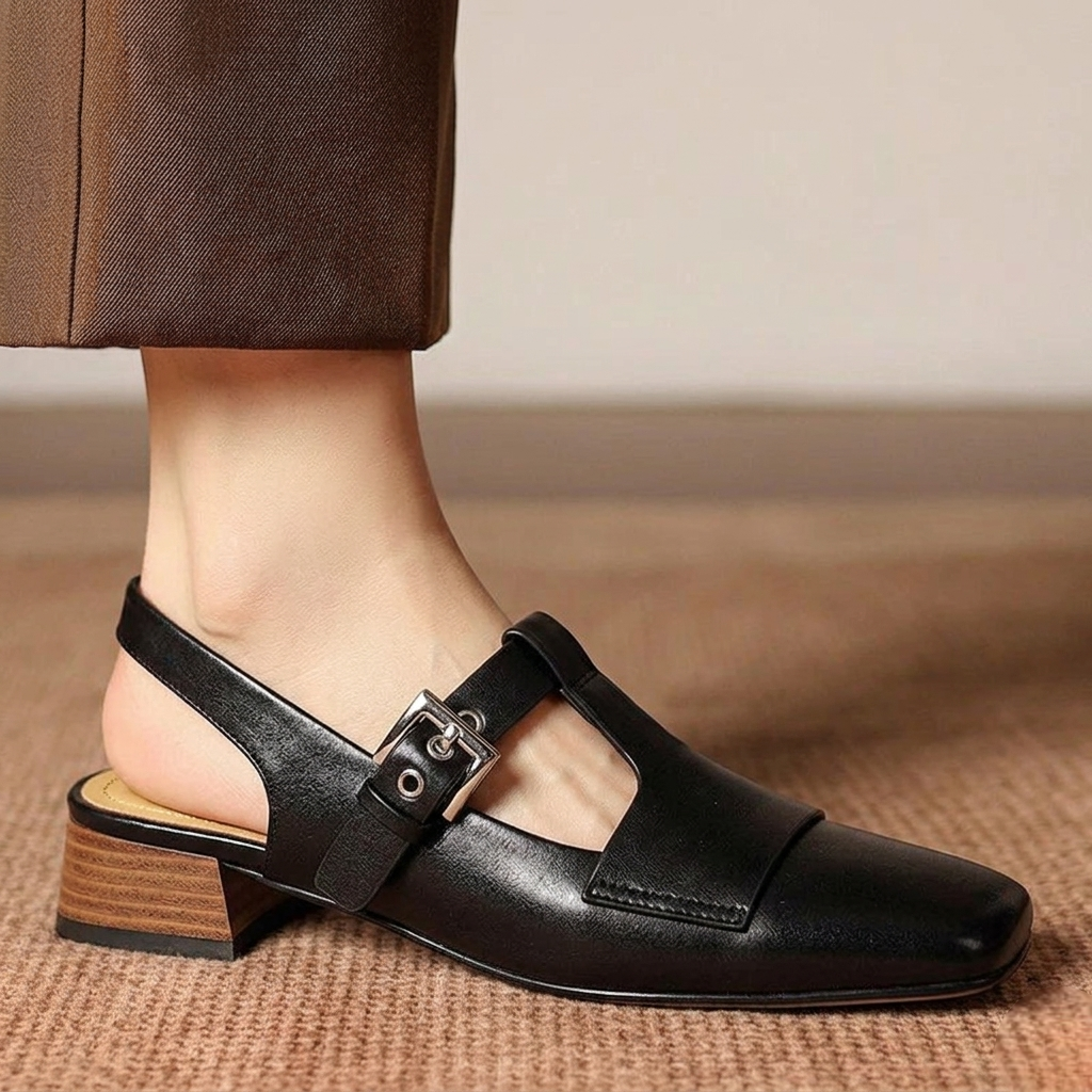 Varetta Genuine Leather Heels