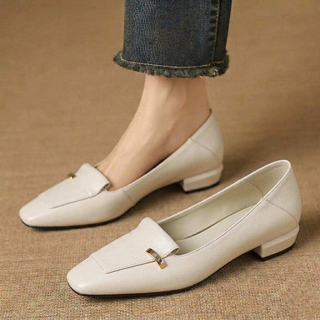 Luciana Genuine Leather Flats