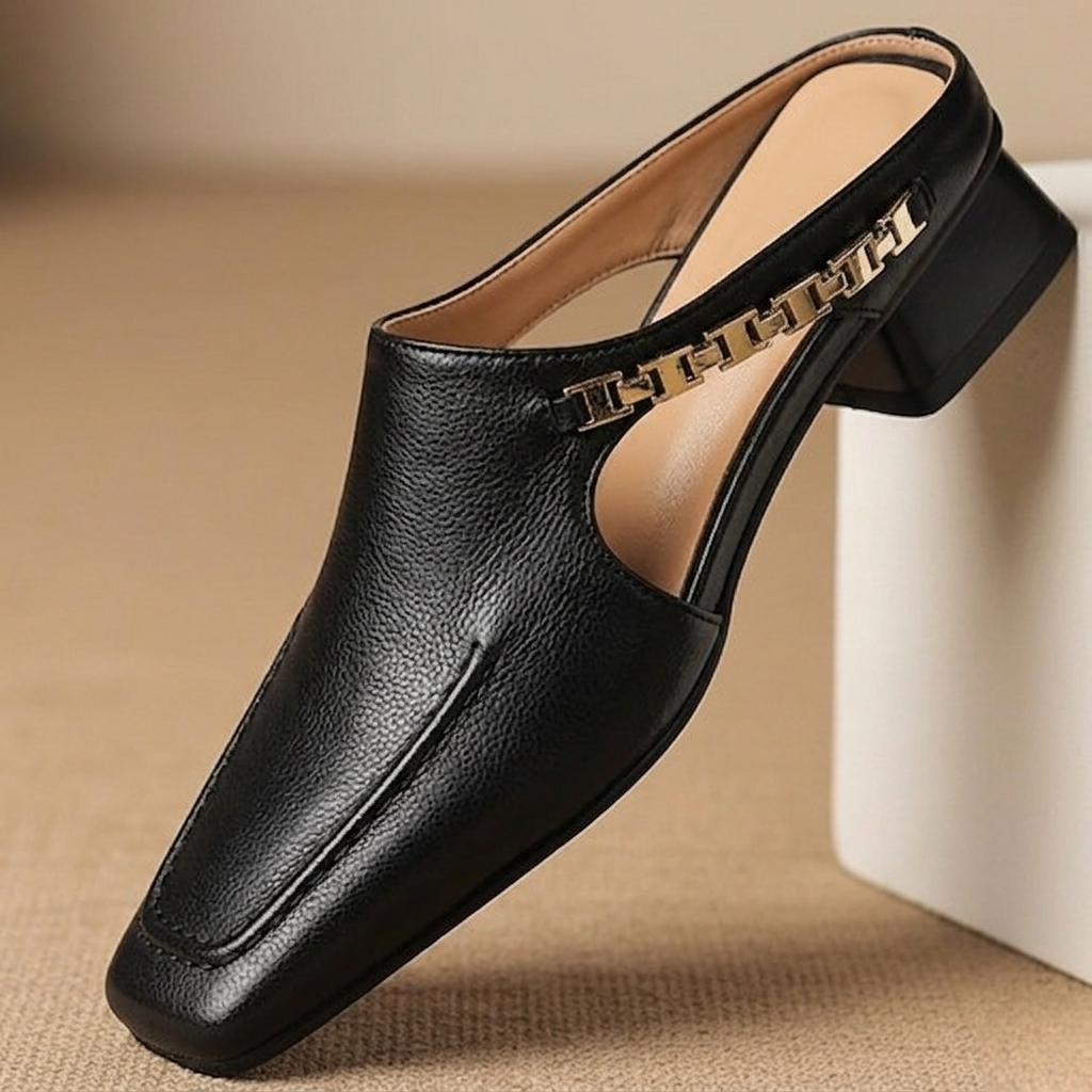Nella Leather Mules