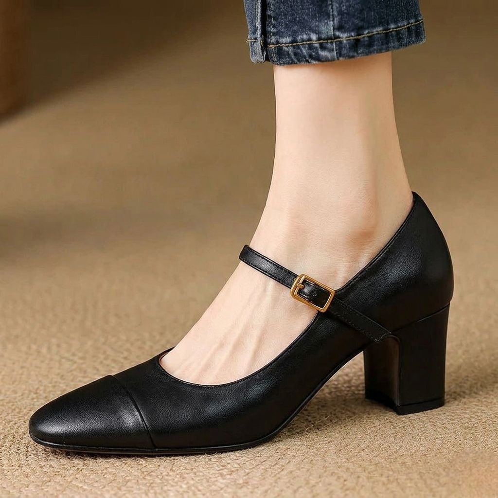 Estelle Genuine Leather Heels