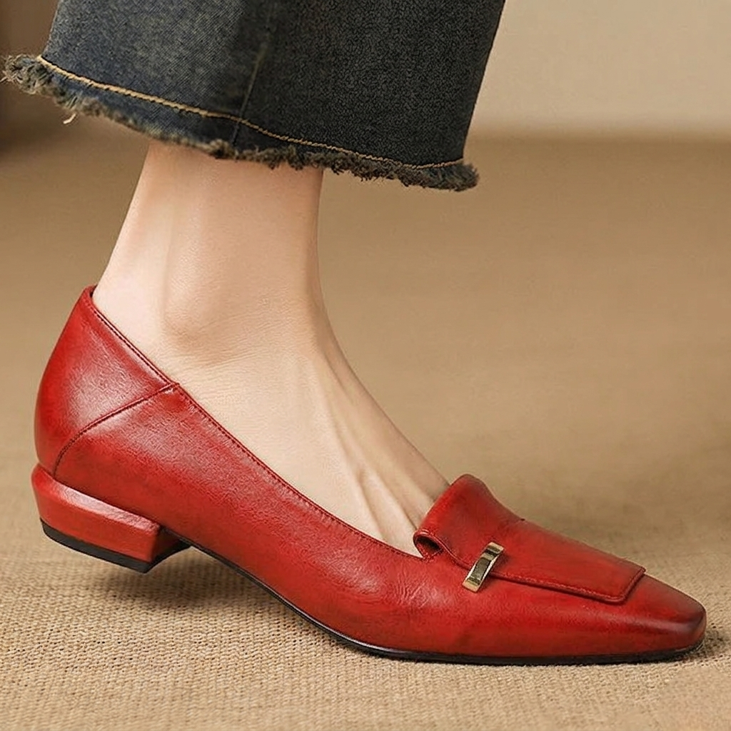 Luciana Genuine Leather Flats