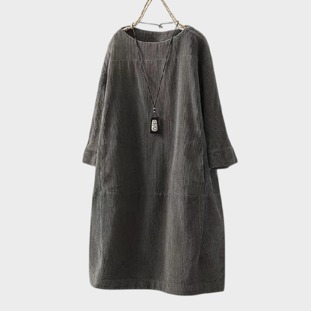 Amy™ Relaxed Corduroy Midi Dress