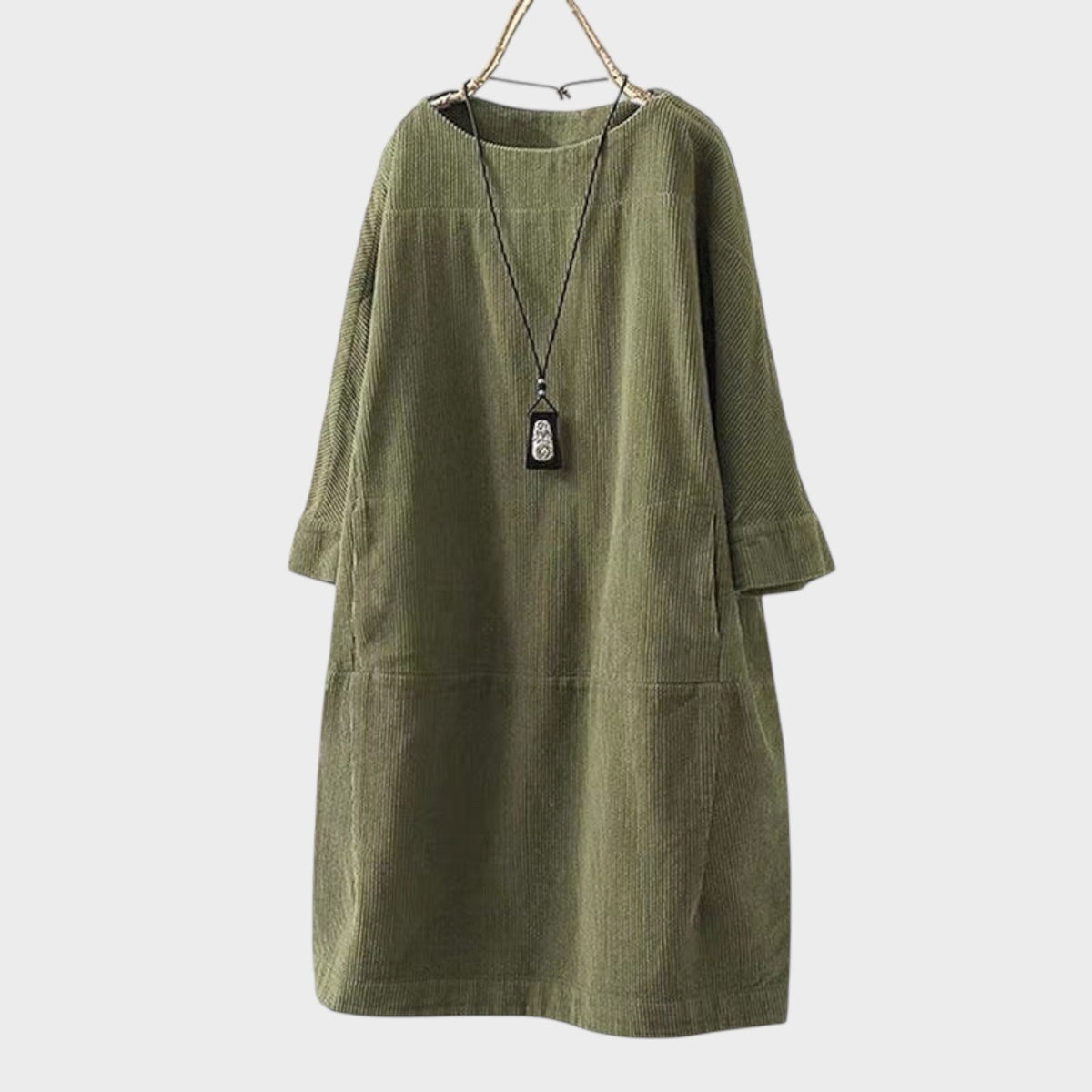 Amy™ Relaxed Corduroy Midi Dress