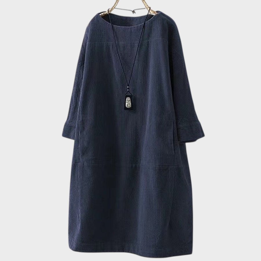 Amy™ Relaxed Corduroy Midi Dress