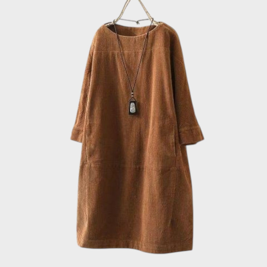 Amy™ Relaxed Corduroy Midi Dress