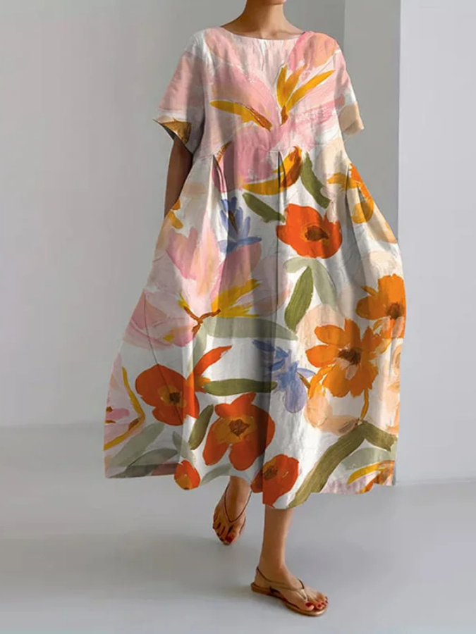 Dorothy | Painterly Floral Summer Dress