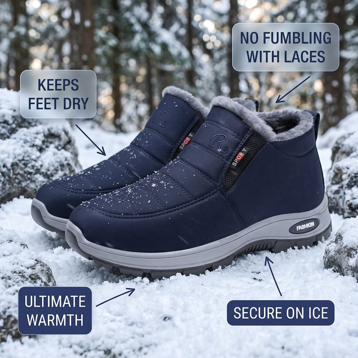 Sianna™ | Quilted | Waterproof Slip-On Ankle Boots |