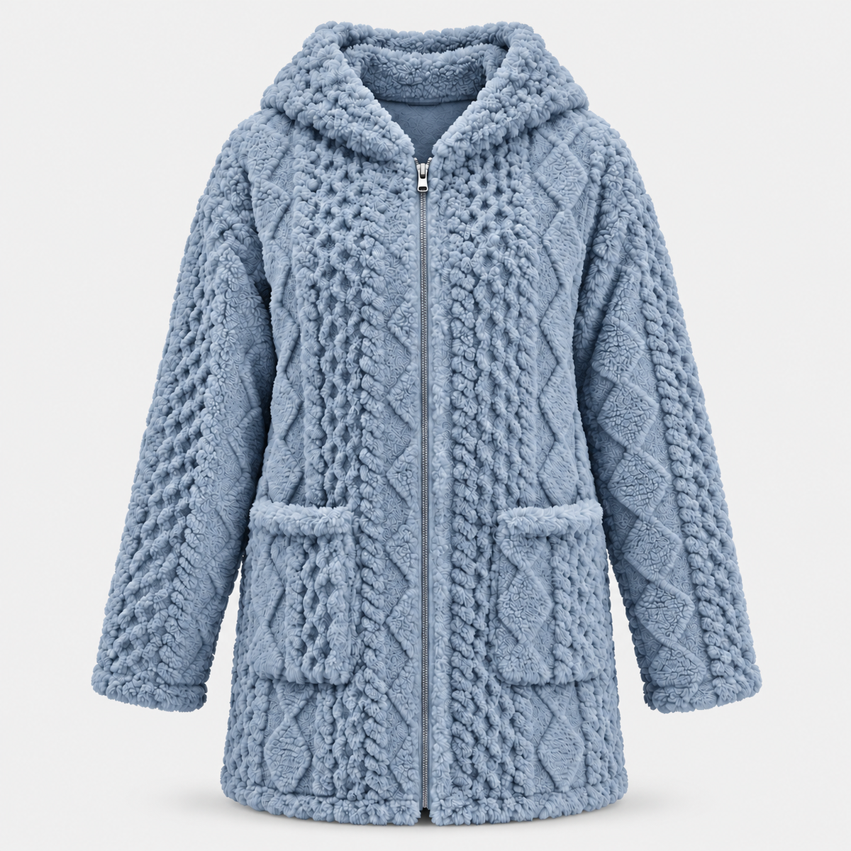 Marlene – Cozy Plush Hooded Cardigan Jacket