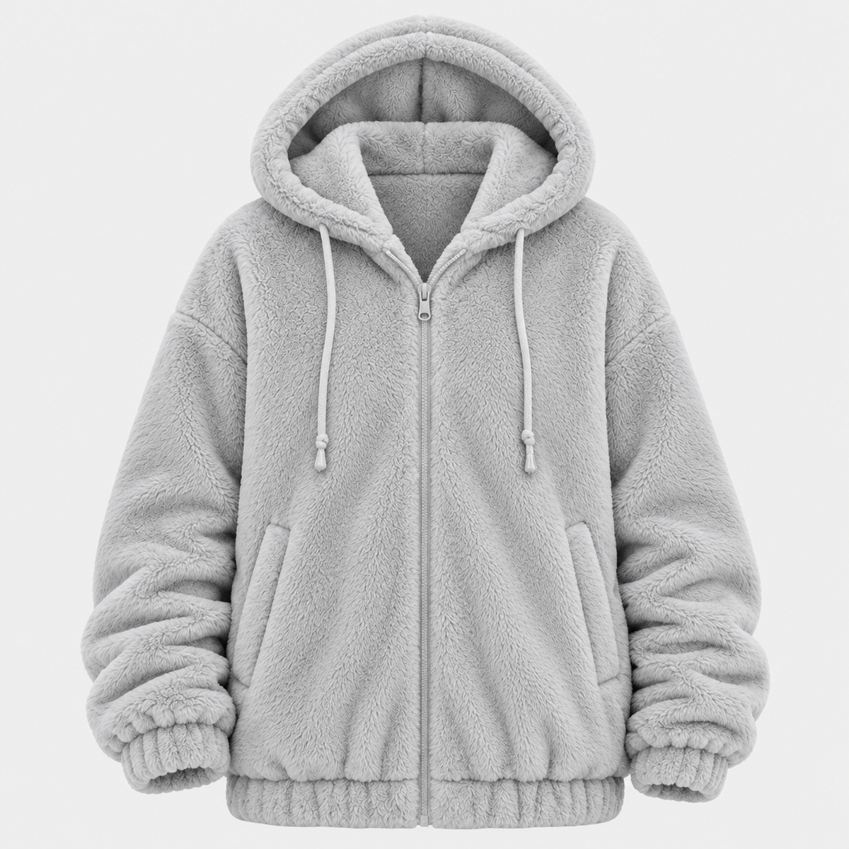 Mara – Women’s Teddy Fleece Hooded Zip Cardigan