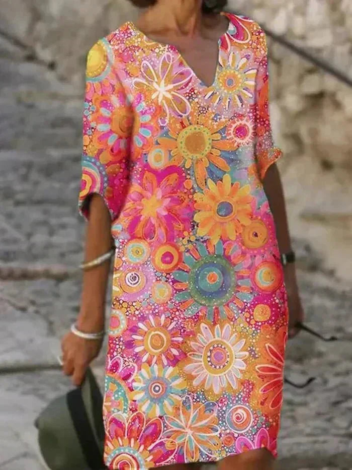 Anouk™ | Vibrant Floral Maxi Dress-