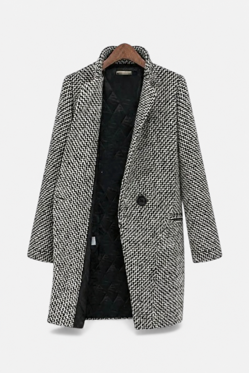 Eleanor – Long Houndstooth Coat
