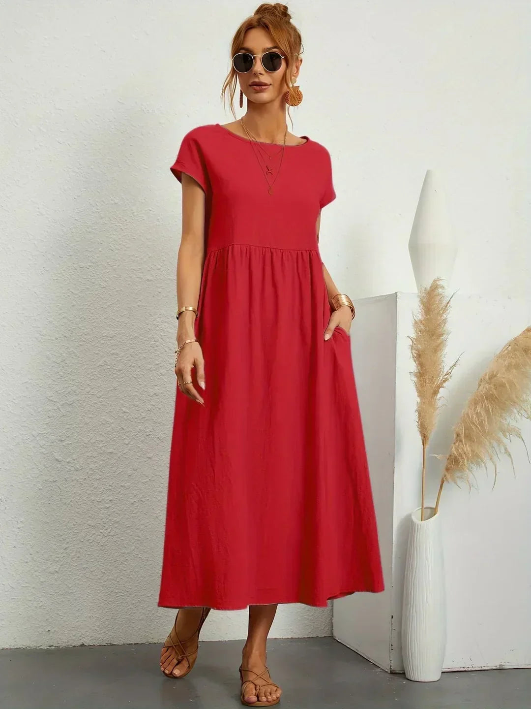 Ursina™ | Fluid Midi Dress-