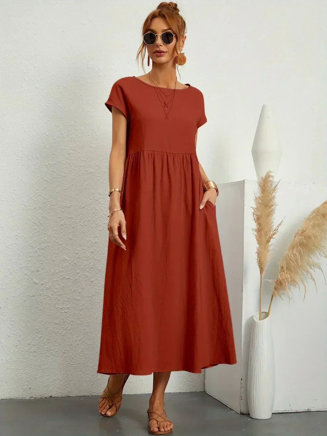 Ursina™ | Fluid Midi Dress-