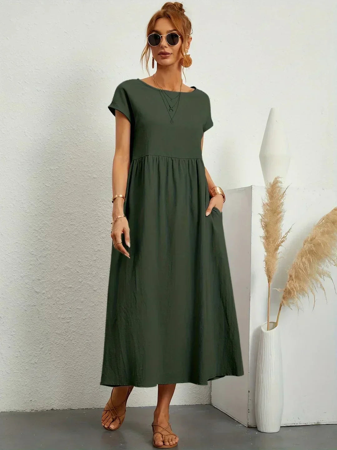Ursina™ | Fluid Midi Dress-