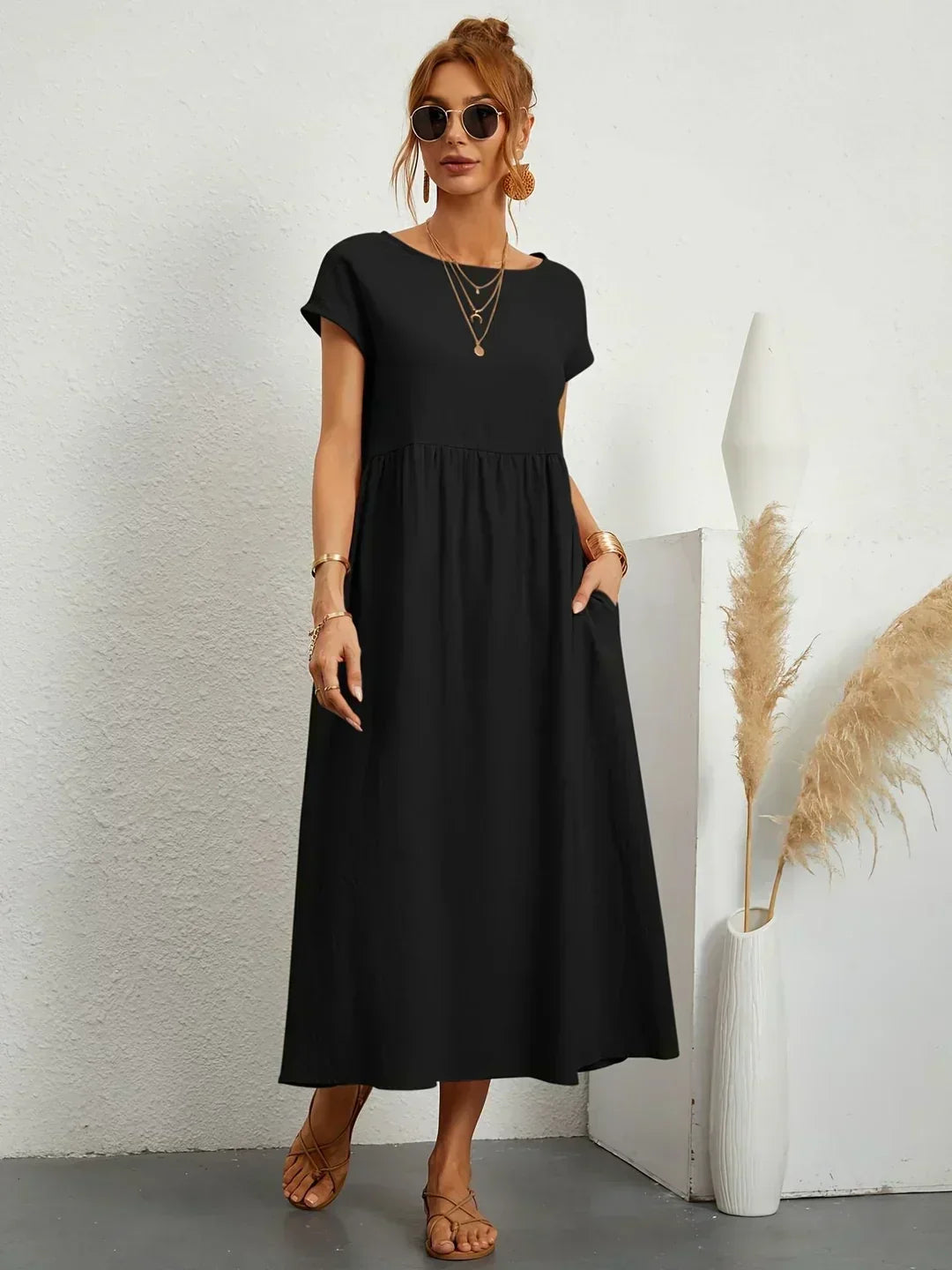 Ursina™ | Fluid Midi Dress-