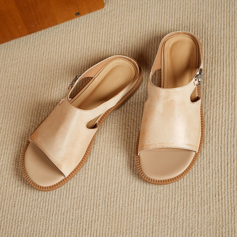 Nessa Genuine Leather Mules