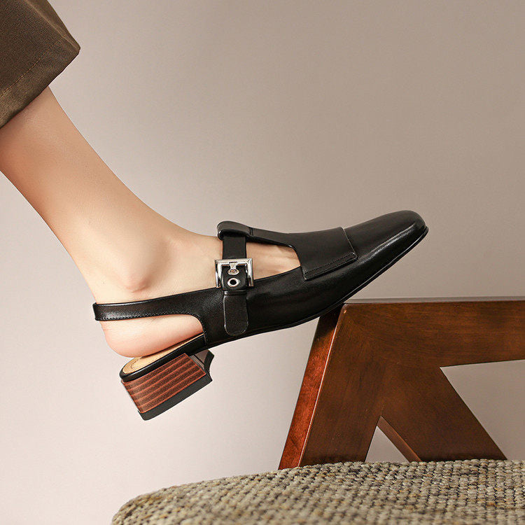 Varetta Genuine Leather Heels