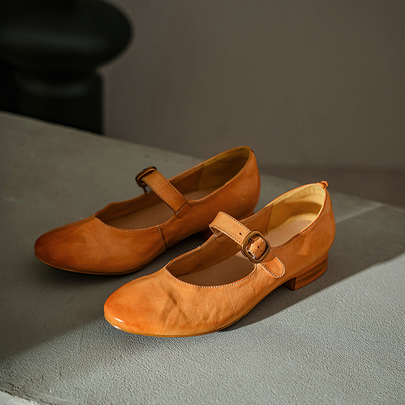 Galla Genuine Leather Heels