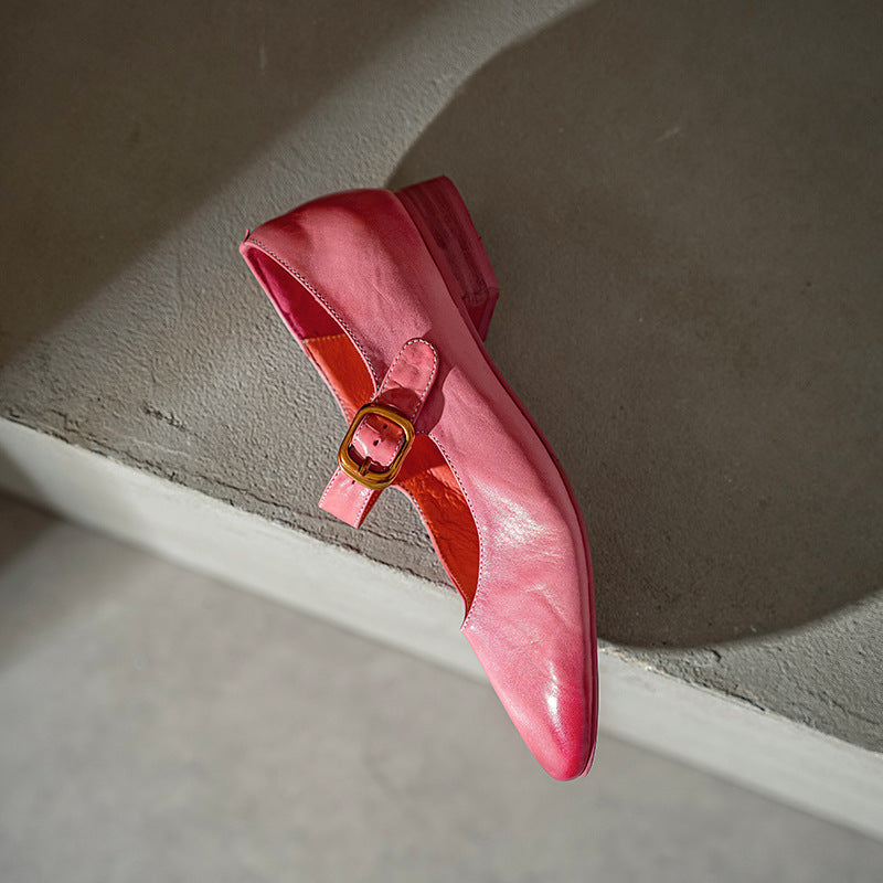 Galla Genuine Leather Heels