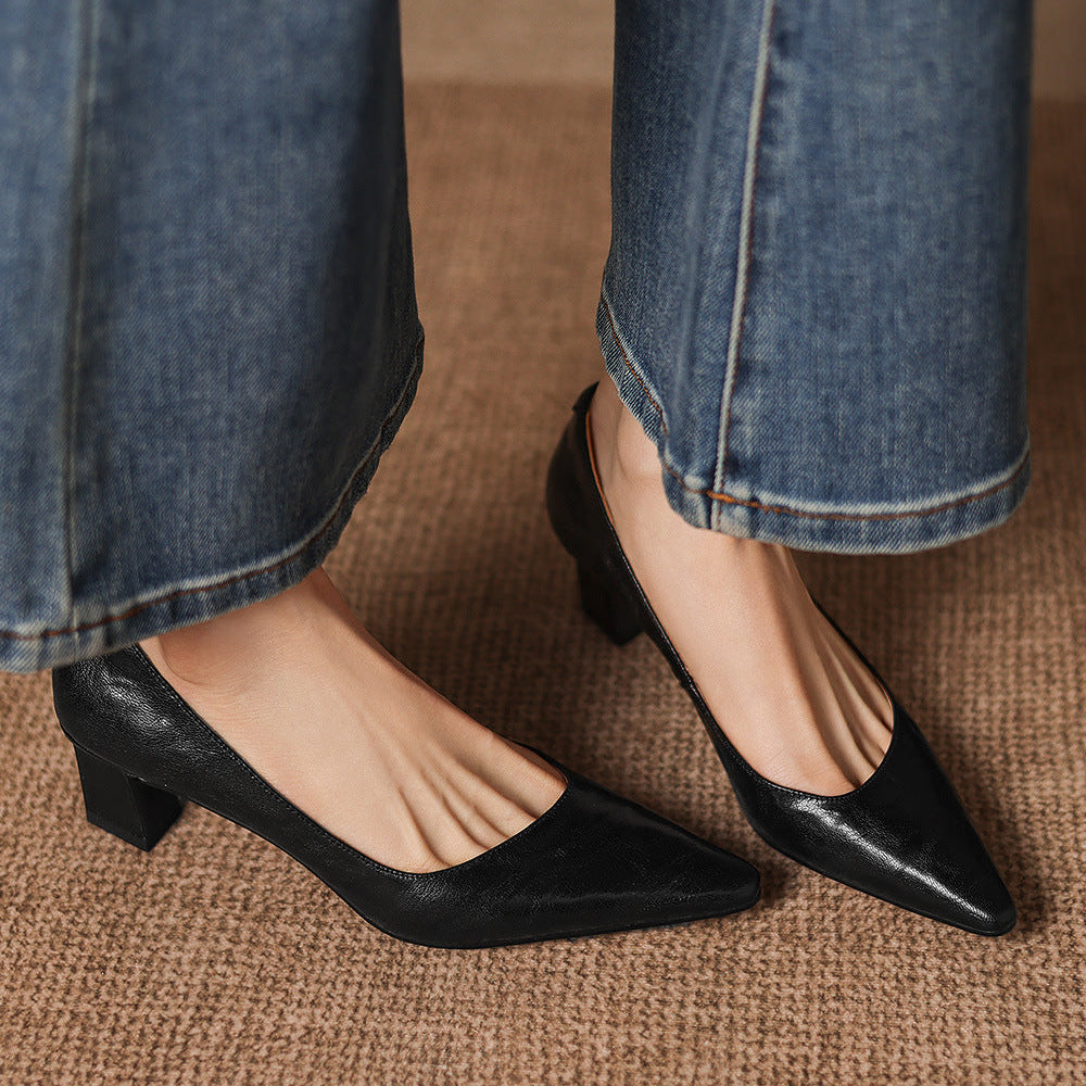 Lorvane Genuine Leather Heels