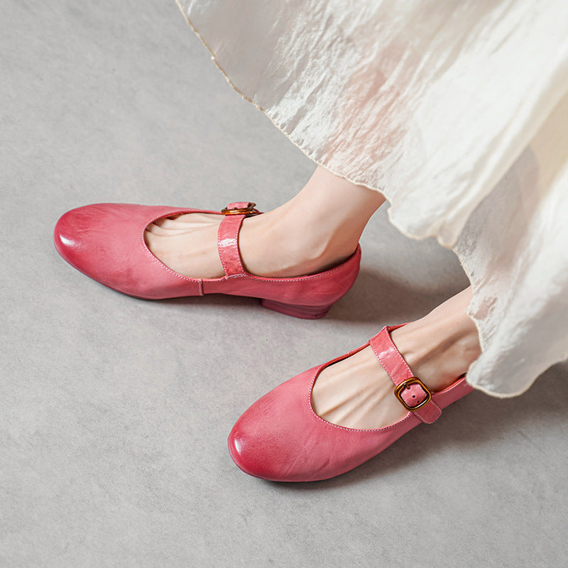 Galla Genuine Leather Heels