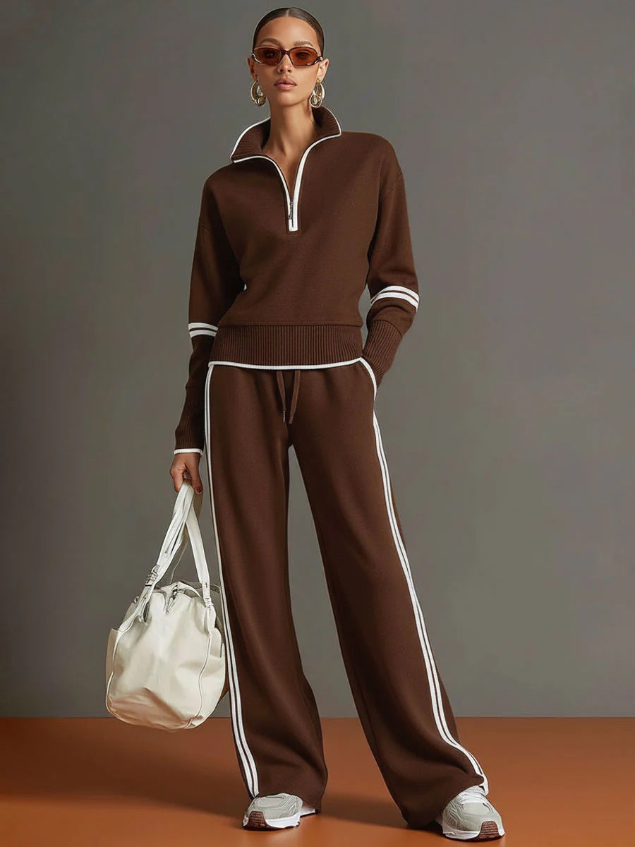 Charlotte | Women's Two-Piece Tracksuit – Quarter-Zip Top & Trousers
