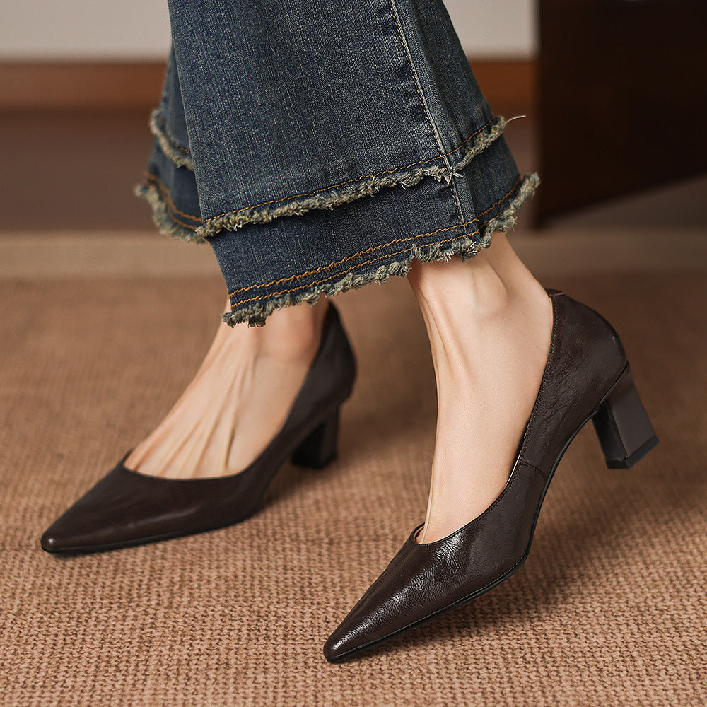 Lorvane Genuine Leather Heels