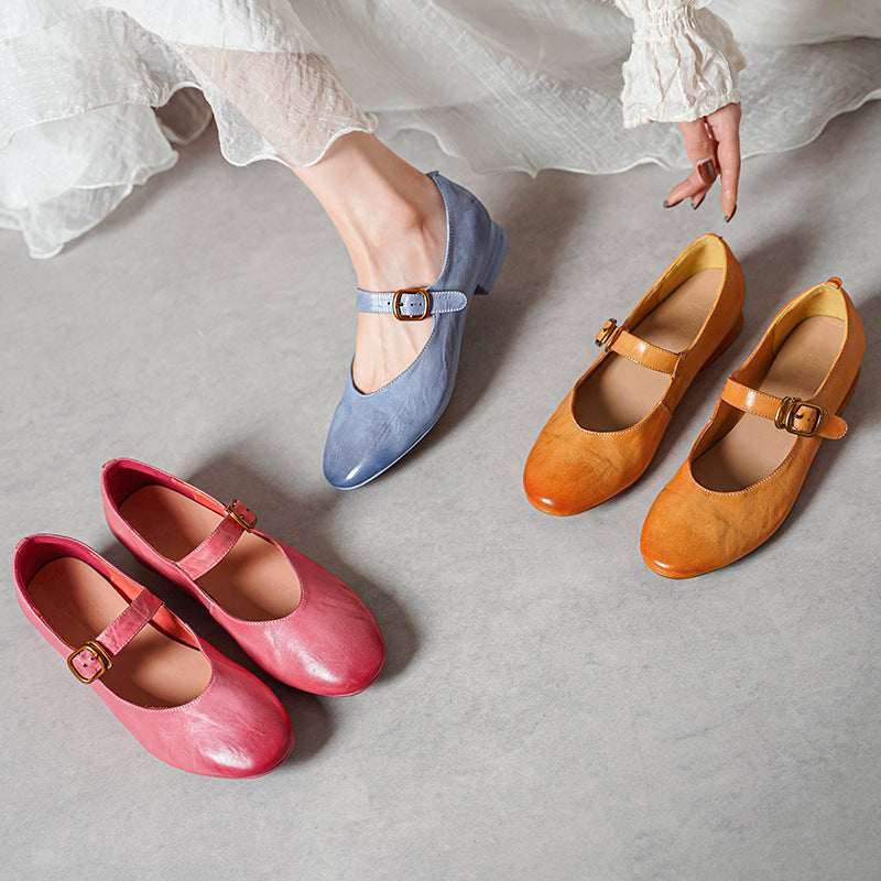 Galla Genuine Leather Heels