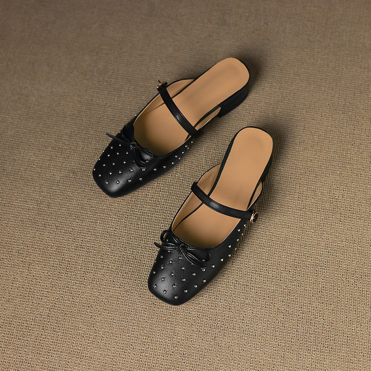 Belle Genuine Leather Mules