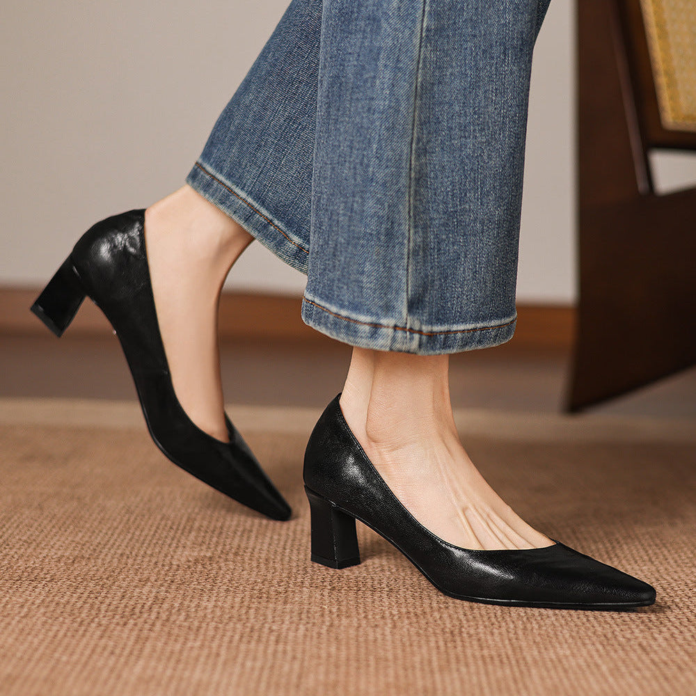Lorvane Genuine Leather Heels