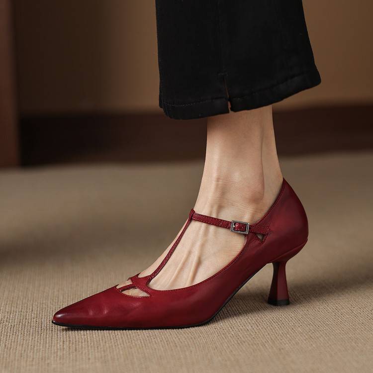 Lucia Genuine Leather Heels