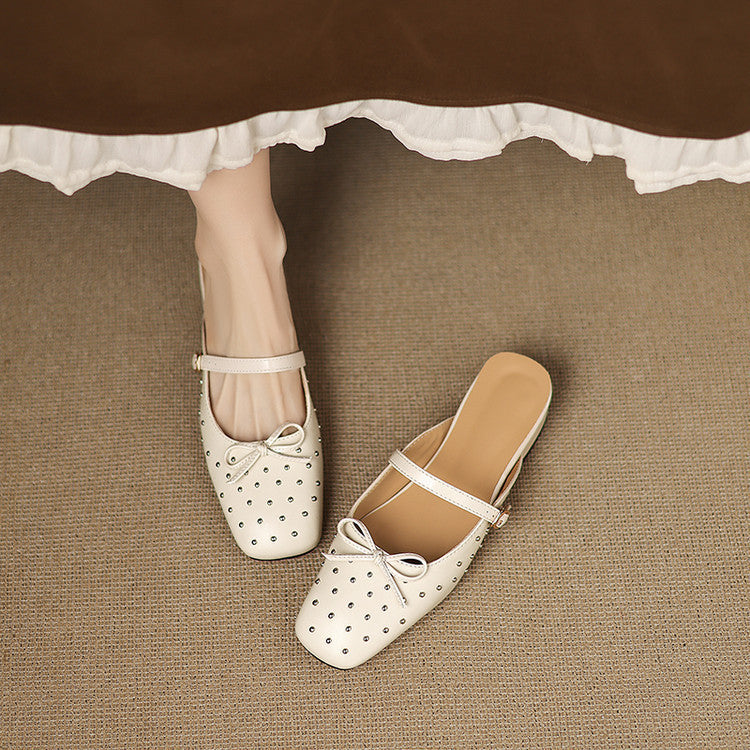 Belle Genuine Leather Mules
