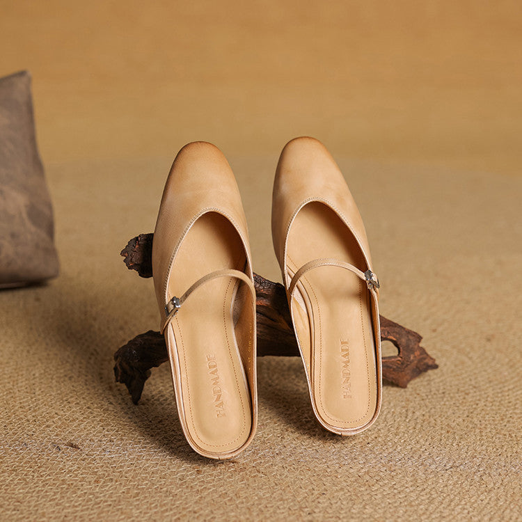 Avina Genuine Leather Mules