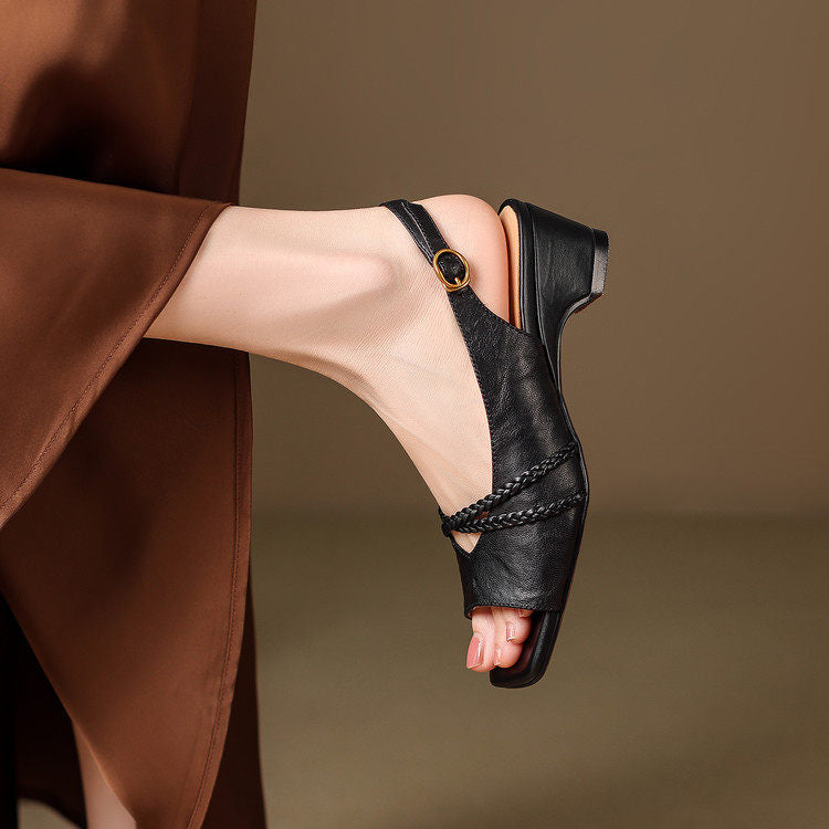Bianca Genuine Leather Slingbacks