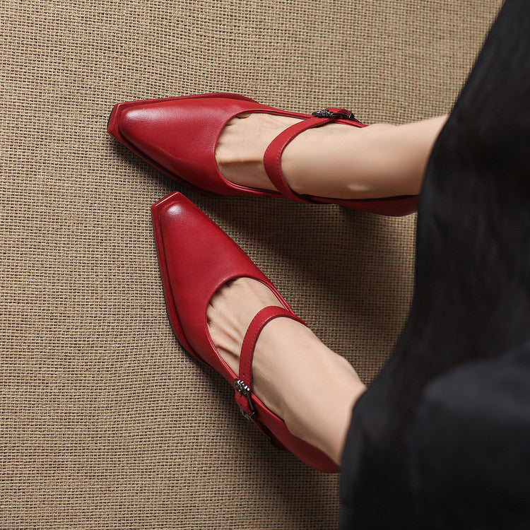 Clara Genuine Leather Heels