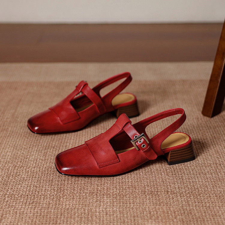 Varetta Genuine Leather Heels