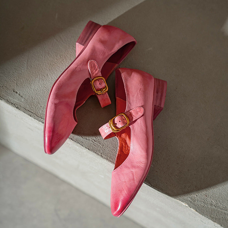 Galla Genuine Leather Heels